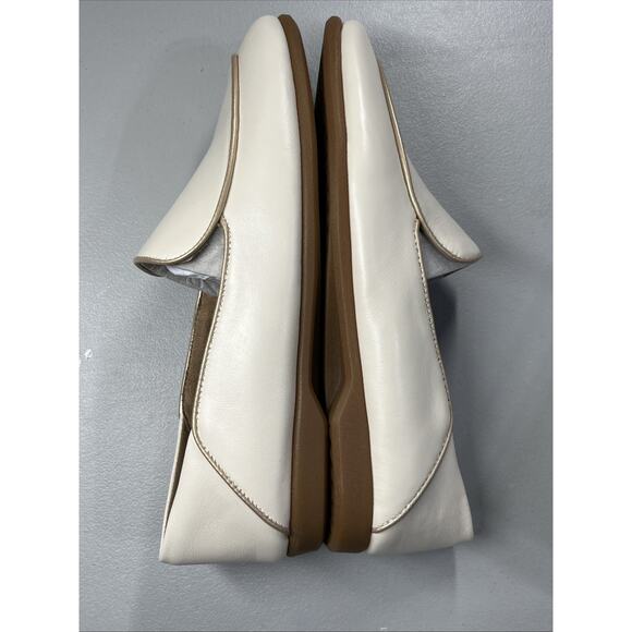 Aerosoles Bay Pipe Trim Cream Leather Loafers Women’s Flats Size 9M NWB - Picture 6 of 10